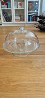 Kuchenteller mit Glocke Glas Klar dekorativ guter Zustand