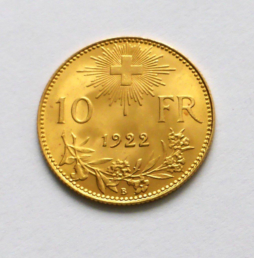 Tutti le monete: 10er Vreneli von 1922 - TOP u/stgl – Nuovo (secondo la descrizione) da Buochs venduto da ema-coins 2