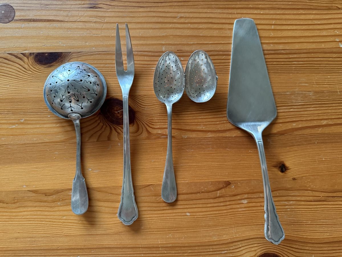 Berndorf Set di posate: Antikes Silberbesteck 4-teilig, Vintage-Stil – Usato da Sisseln AG venduto da Baslerin1981 1