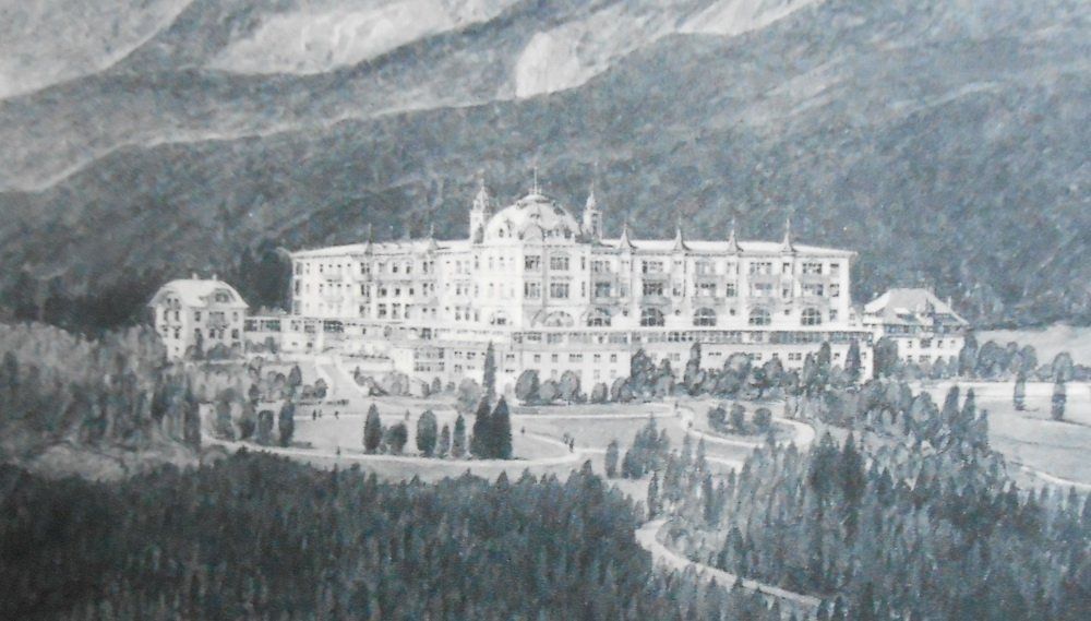 Incisioni: Vulpera - Tarasp. Grossformatige Ansicht von ca 1900. – Usato da Basel venduto da Domba 1