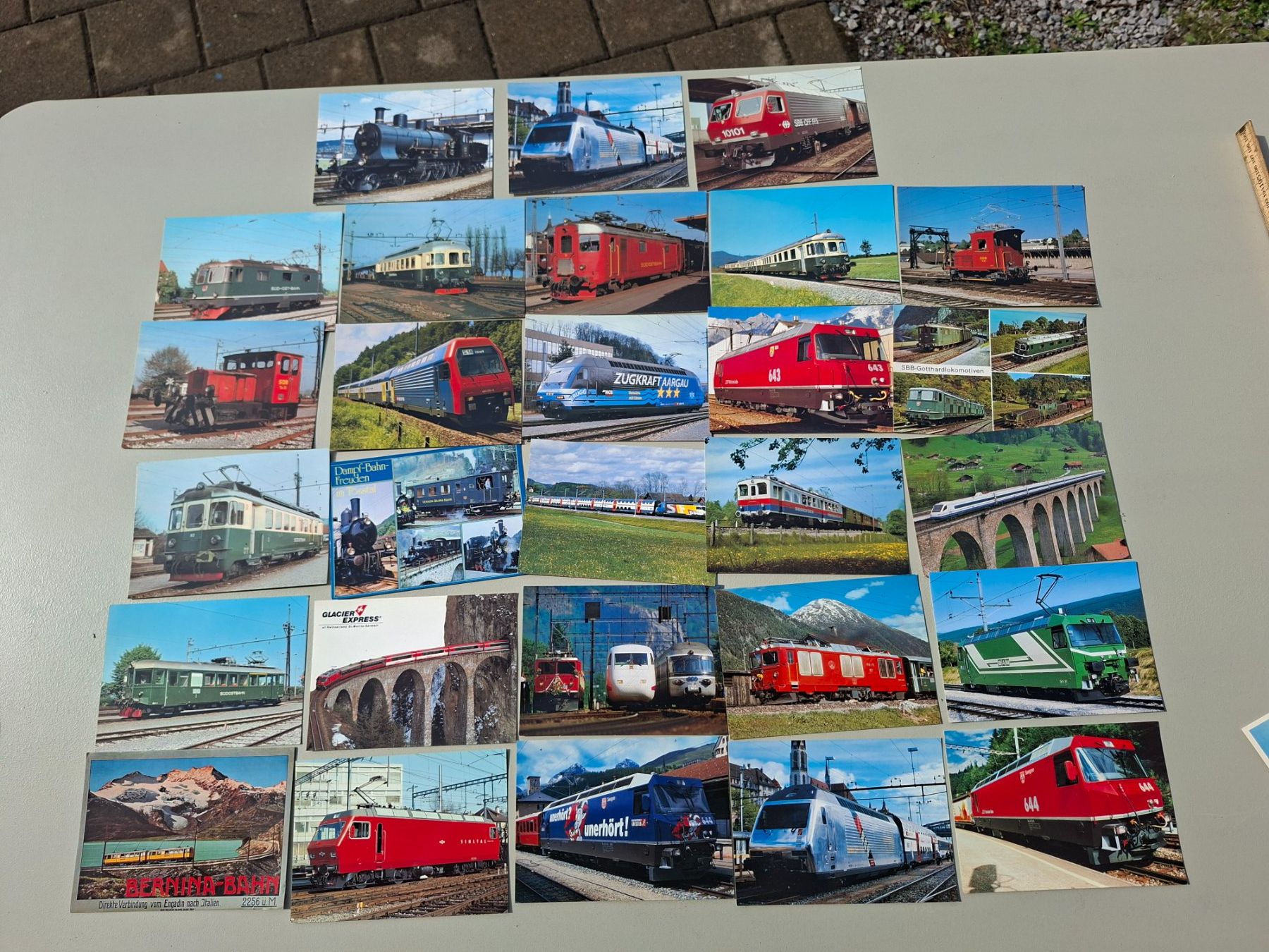 Cartoline postali: Set Eisenbahn Postkarten diverse Motive gebraucht – Usato da Schaffhausen venduto da meteor7 2