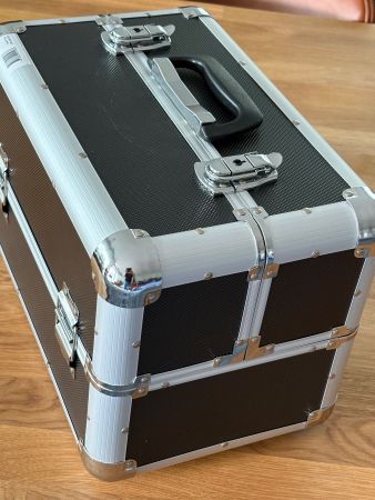 Kosmetikkoffer Aluminium, schwarz abschliessbar 36 x 23 x 25