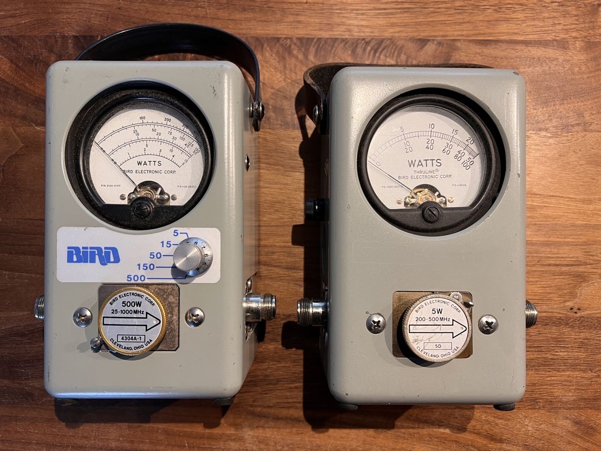 Misurare: 2 Stk. BIRD Wattmeter mit Ledertasche – Usato da Burgdorf venduto da HB9EHO 1