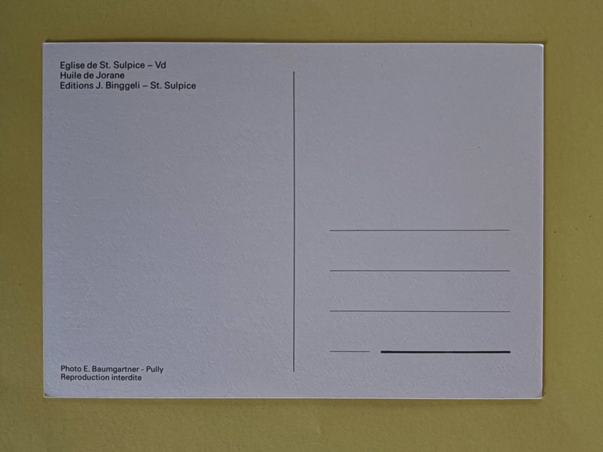 Cartoline postali: AK mit Kunst Kirche von St. Sulpice – Usato da Rümlang venduto da Kartenpost1 1