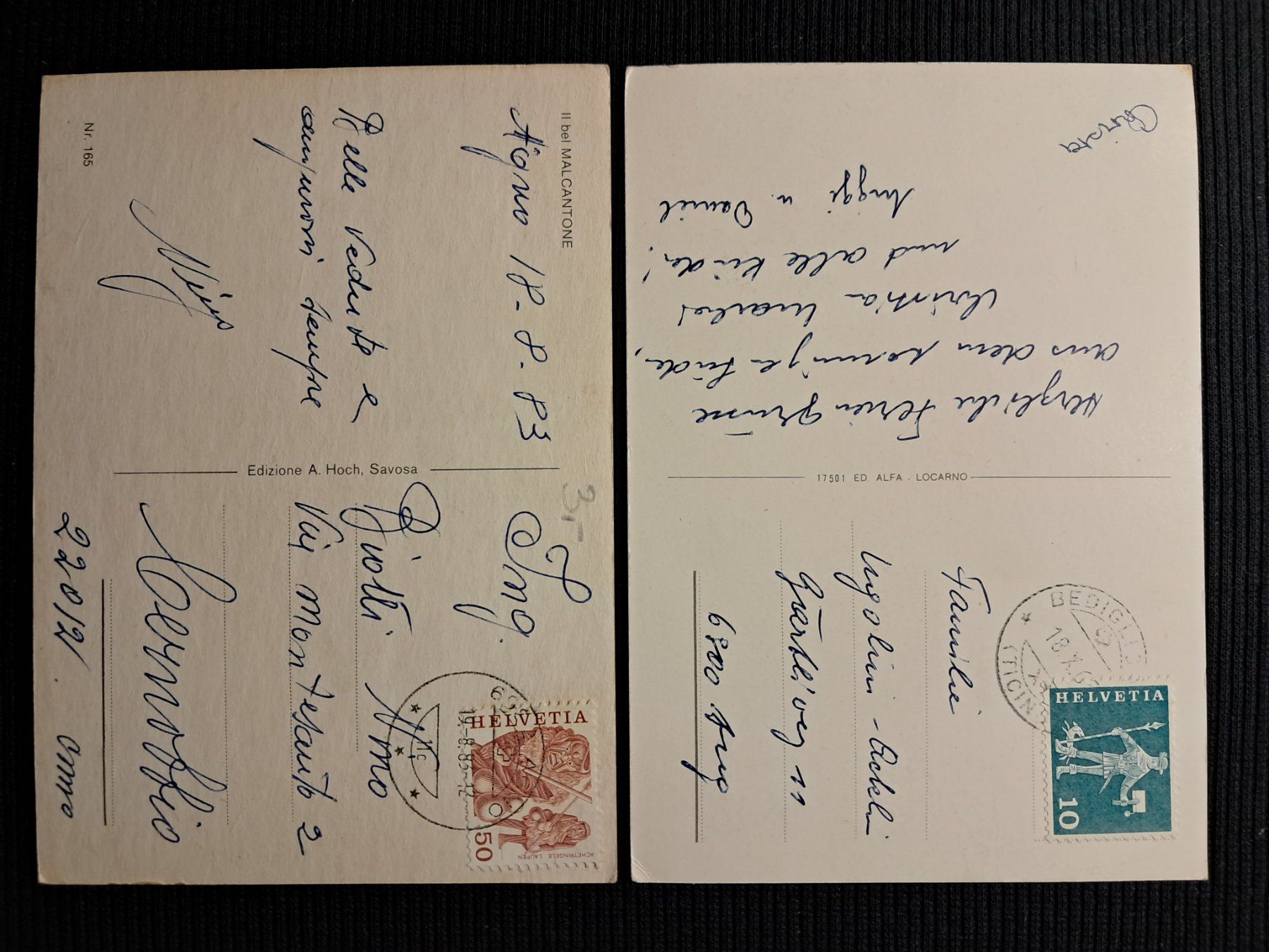 Cartes postales: 2 CP MALCANTONE - LIEVI DIFETTI – D'occasion à Ponto Valentino par giorgia06 1