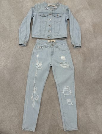 Blumarine denim set: jeans and jacket