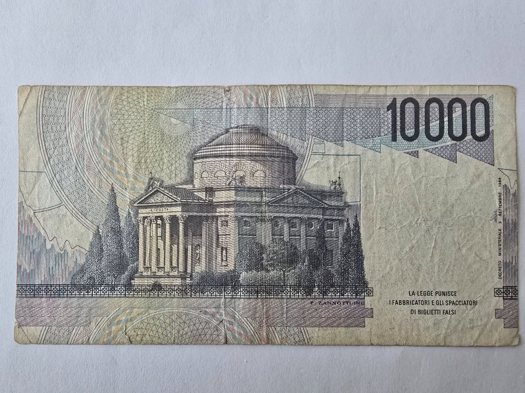 Banknoten: 10.000 Lire 1984 Série UF – Gebraucht aus Neuenhof von brasvarela 1