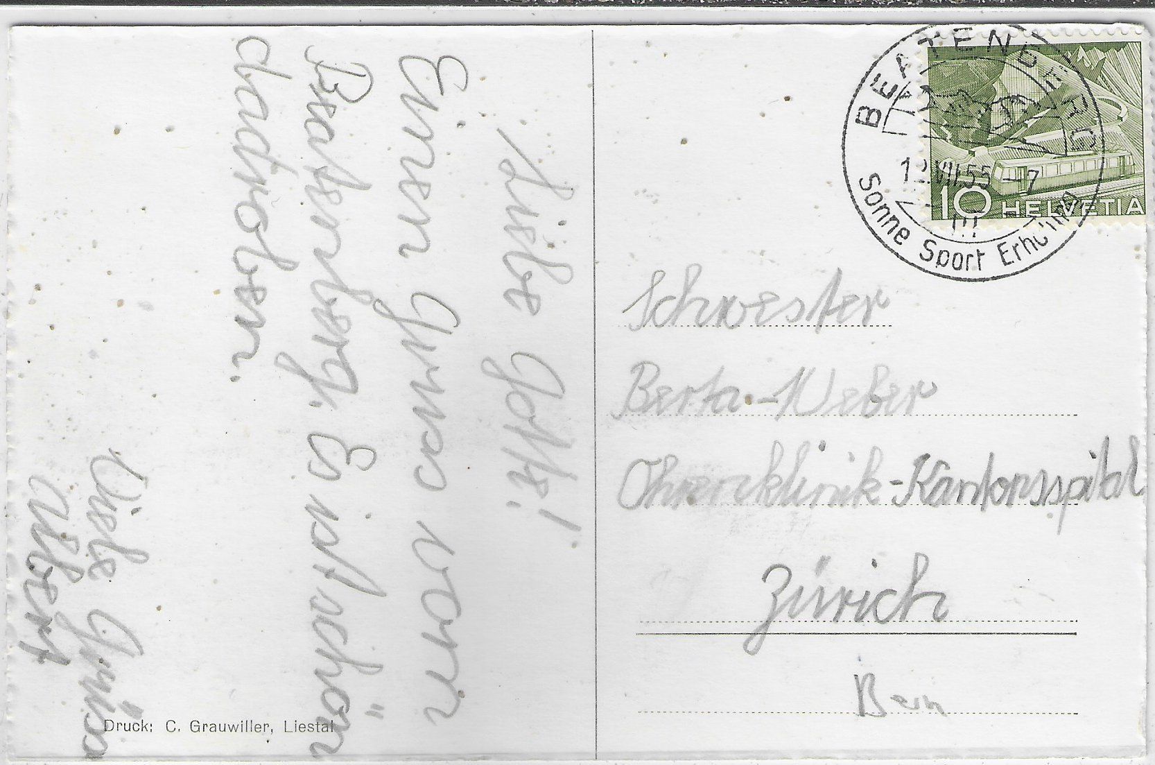 Cartoline postali: Sonntagsschulferienheim "Waldegg" Beatenberg – Usato da Ettingen venduto da Kartenplanet 1