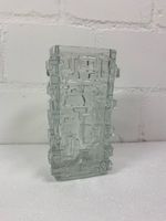 Glasvase geometrisches Muster transparent guter Zustand