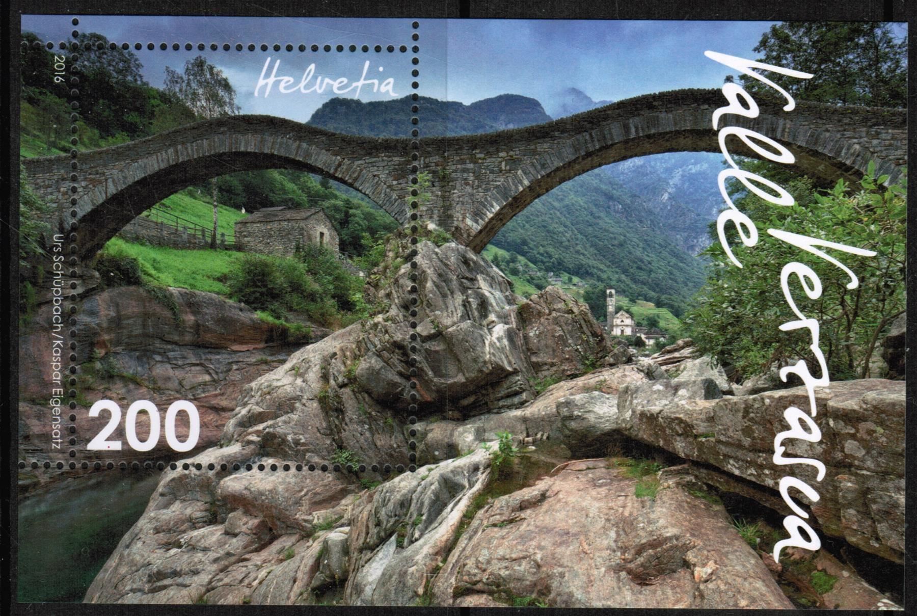 Alle Briefmarken: 2016 Sonderblock  Valle Verzasca    postfrisch – Neu (gemäss Beschreibung) aus Mellingen von Ginger