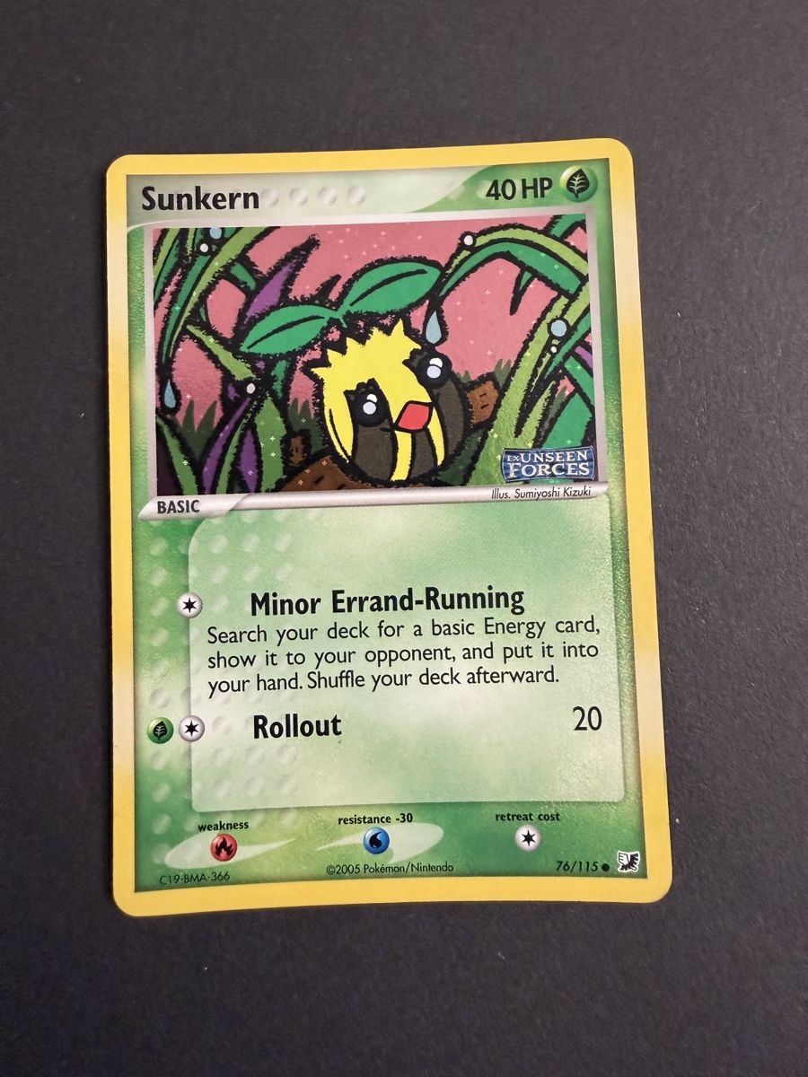 Pokémon Carte collezionabili: Sunkern Reverse Holo 76/115 Pokemon Unseen Forces LP – Usato da Adliswil venduto da Parosek 1