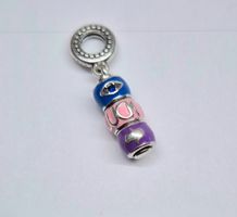 Silber Charm farbiger Emaille +Garantie