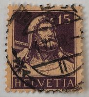 Nr.128 mit Vollstempel Tellbrustbild   
