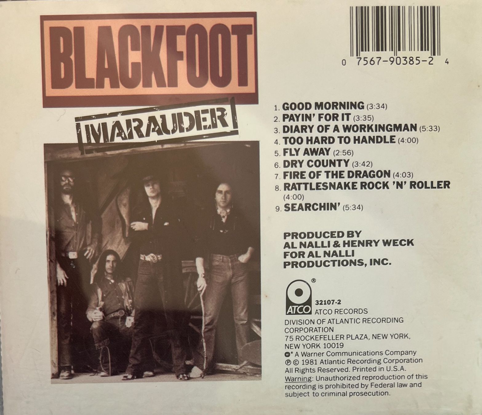 CDs: BLACKFOOT / Marauder – D'occasion à Bischofszell par kustavi 1