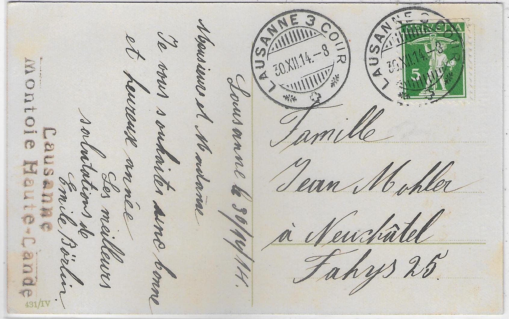 Cartoline postali: Bonne et heureuse anne - Neujahrsgruss - Mutter Schlitten – Usato da Ettingen venduto da Kartenplanet 1