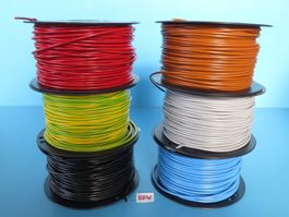 100m T-Litze 4mm2 verschiedene Farben