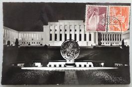 Genève, Le Palais des Nations Unies illuminé