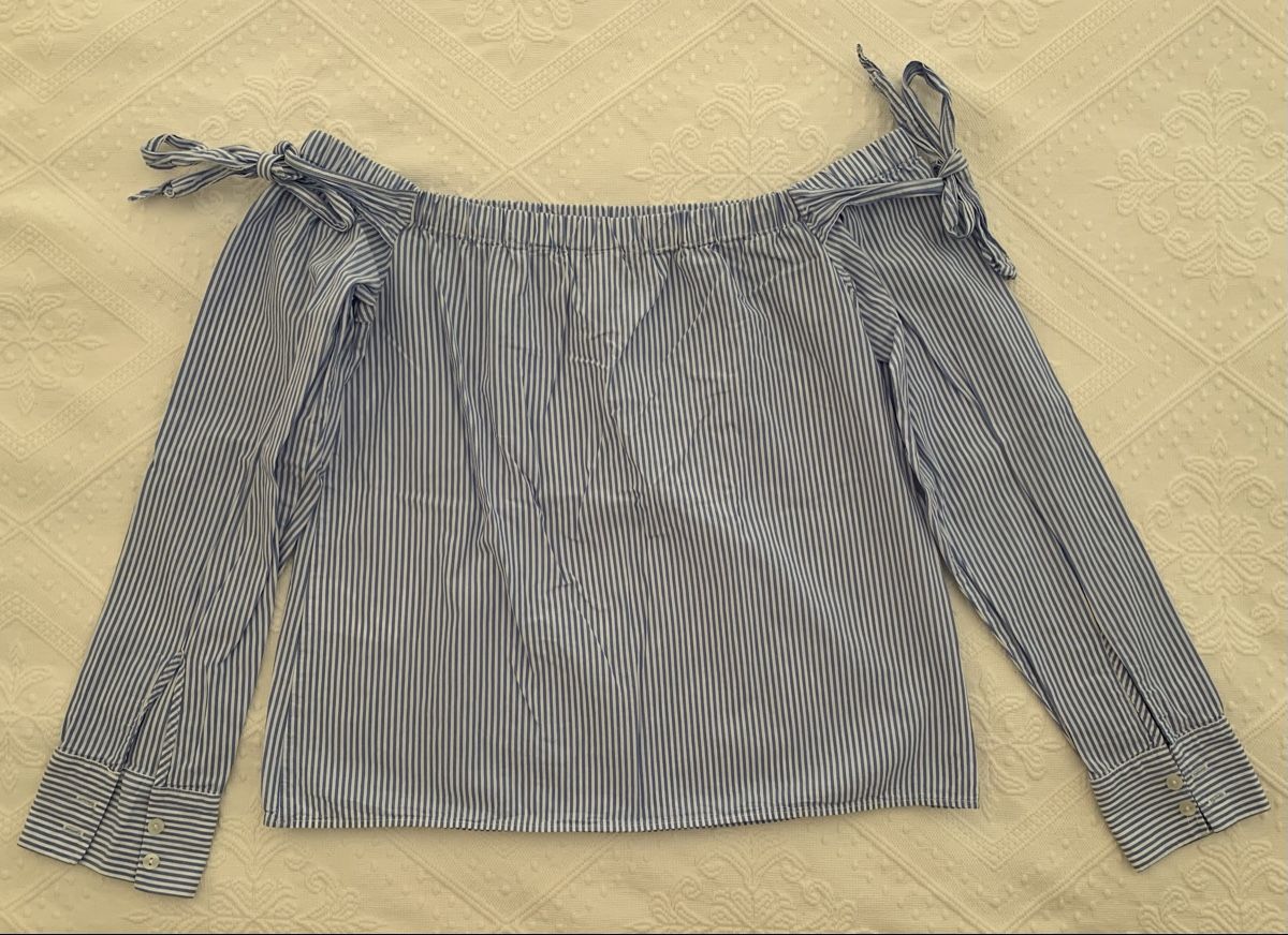 H&M Blusen: Gestreifte Bluse, Carmen-Ausschnitt, Gr. 34, neu – Neu (gemäss Beschreibung) aus Zürich von p_q7q_nichtraucher 4