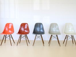 Eames Fiberglas Stühle, Hermann Miller