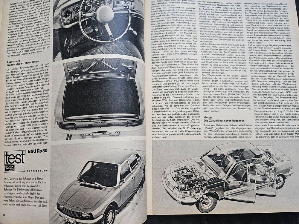 AMS 3/68 NSU RO 80 Opel Kadett 1 9 Rallye Brüssel xa (Gebraucht) in