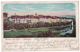 Gruss aus Wyl i. Schweiz, gelaufen 1901