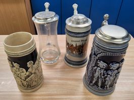 Lot 4 Bierkrüge, einwandfreier Zustand