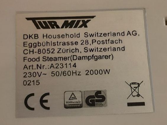 Turmix Elettrodomestici da cucina: Dampfgarer Turmix – Usato da Wila venduto da myquaso 9