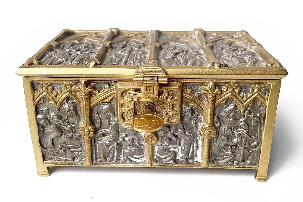 Barattoli: Leykauf Schmuck Schatulle, rechteckig Metall – Usato da Ballwil venduto da ClassicGallery