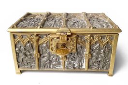 Leykauf Schmuck Schatulle, rechteckig Metall