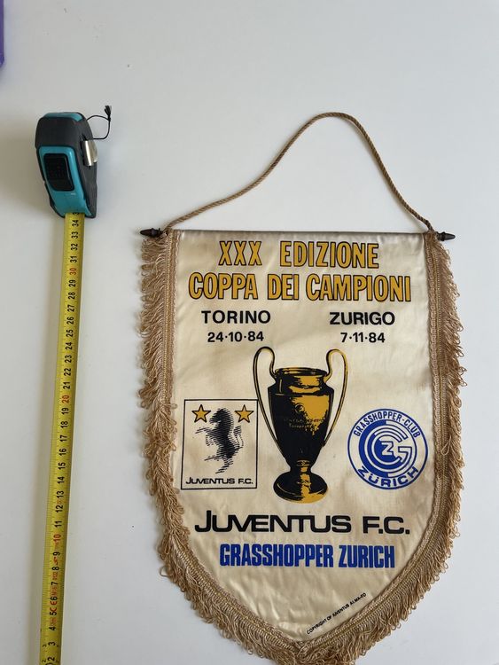 Fanion Vintage Juventus Turin – Ancien Pennant Football 'Turyn'