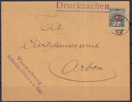 S58) Brief mit Porto Marke, sehe Scan