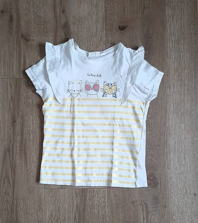 Herziges Shirt weiss mit Aufdruck Gr. 110 von impidimpi