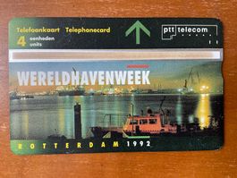 Telefonkarte Niederlande. Hafen Rotterdam. Ungebraucht