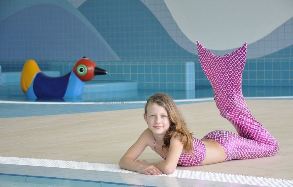 Costumi da bagno: Meerjungfrau Flosse Kostüm Bikini-Set pink oder blau – Nuovo e nell'imballaggio originale da Schaffhausen venduto da Spezialist 4