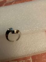 Modeschmuck silberfarbener geometrischer Ring, offen