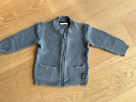 Cute Baby Knit Cardigan, Size 86, Blue