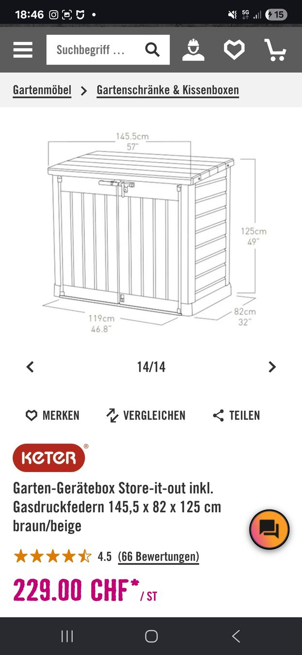 Keter Box contenitori: Keter Gartenbox – Usato da Menzingen venduto da vannessa.studer 6