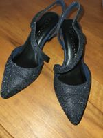 Damen Pumps Marco Tozzi blau Glitzer Grösse 39