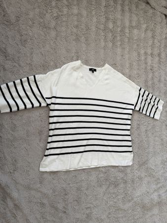 Damen Pullover gestreift weiss/schwarz Grösse M guter Zustan
