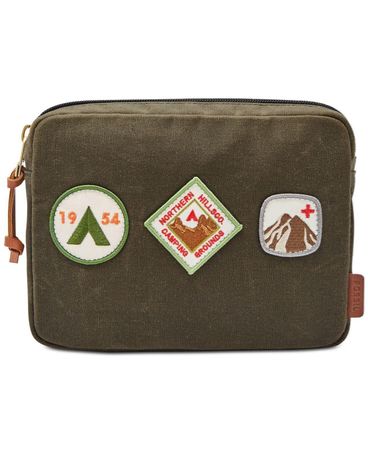 Patched Pouch Fossil - NEU Canvas Tasche