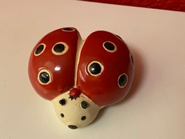 Dekofigur Marienkäfer, Keramik, Glücksbringer, Rot 🐞❤️