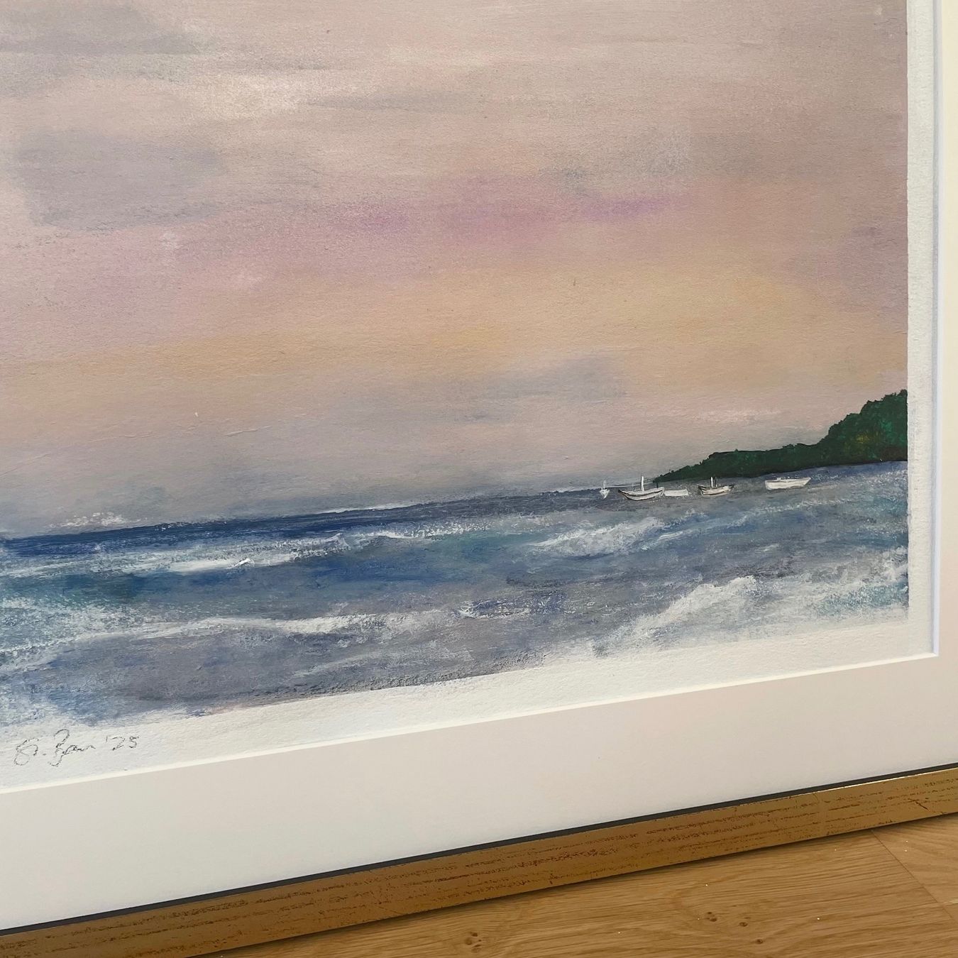 Dipinti: Bretagne Küste Meer Moderne Kunst Impressionismus Schiffe – Nuovo (secondo la descrizione) da St. Niklausen LU venduto da Stefan_Bammert_Art 1