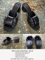 Furla leather slip on sandals 39
