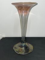 Vera Walther 1985 Glasvase filigran Vase