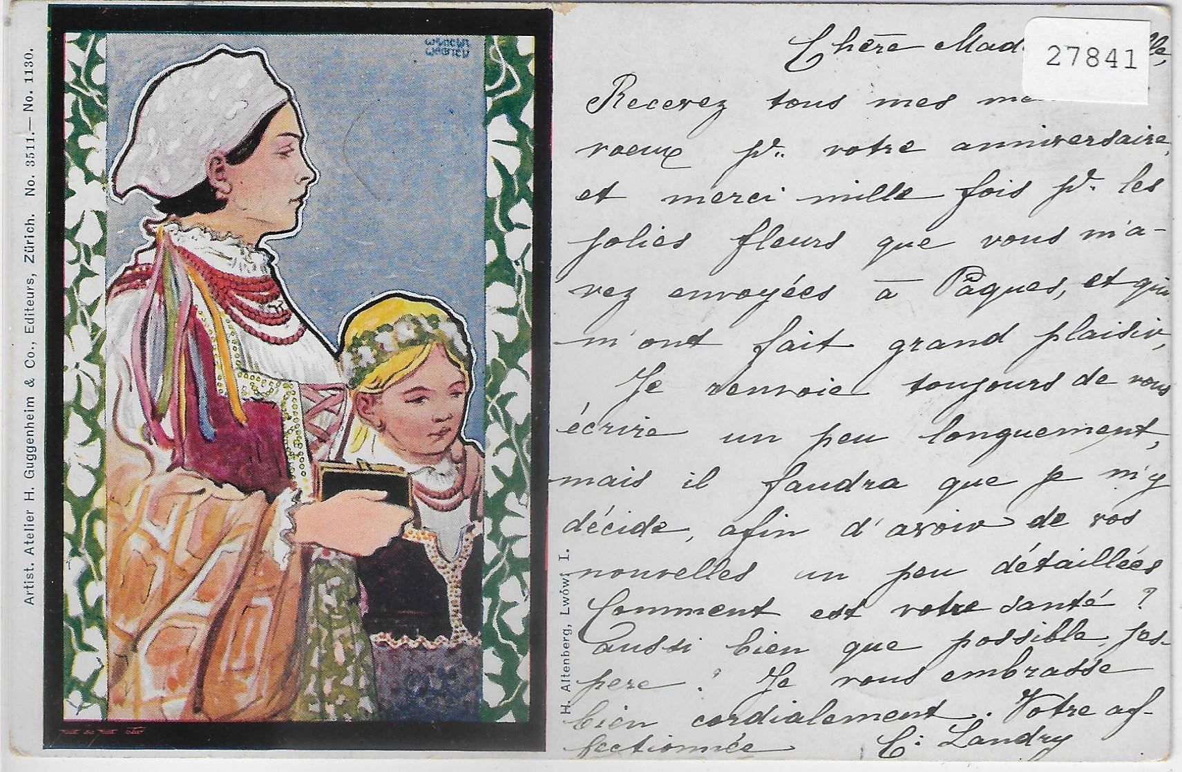 Cartoline postali: Ukrainische Tracht Lemberg Lwow – Usato da Ettingen venduto da Kartenplanet