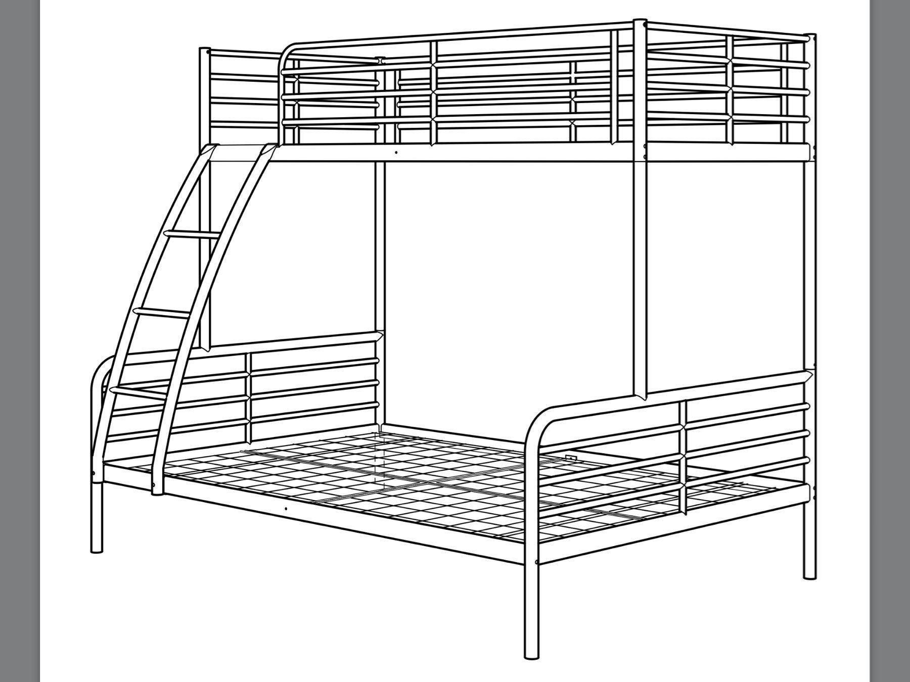 Двухъярусная кровать ikea Тромсо