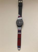 Swatch Herren Analog Quarz Uhr mit Silikon Armband GM183