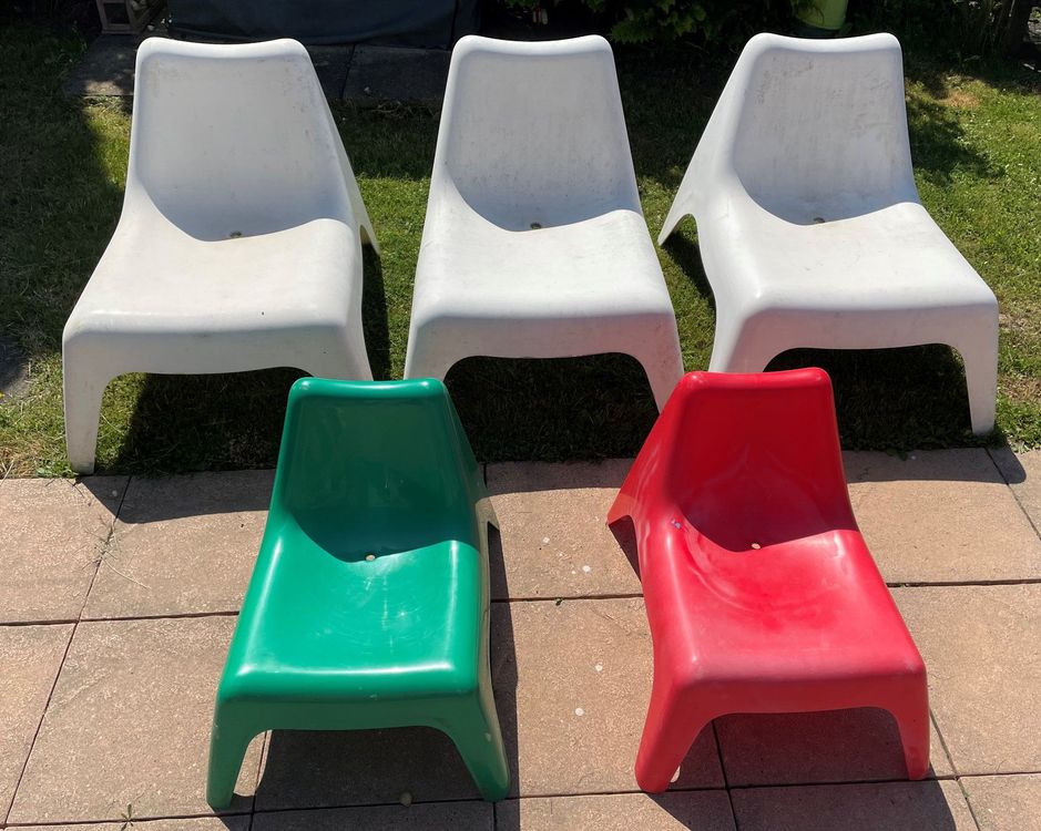 5 x Gartenstühle IKEA Lounge Sessel Kunststoff Kaufen auf Ricardo