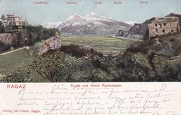 Ragaz  Ruine und Hôtel Wartenstein 1904