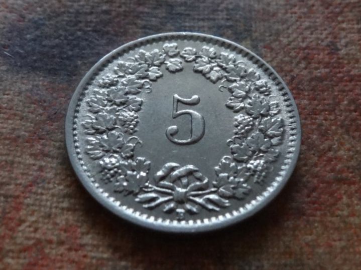 Tutti le monete: 5 Rp. 1933 – Usato da Romanel-sur-Lausanne venduto da Swift13 1